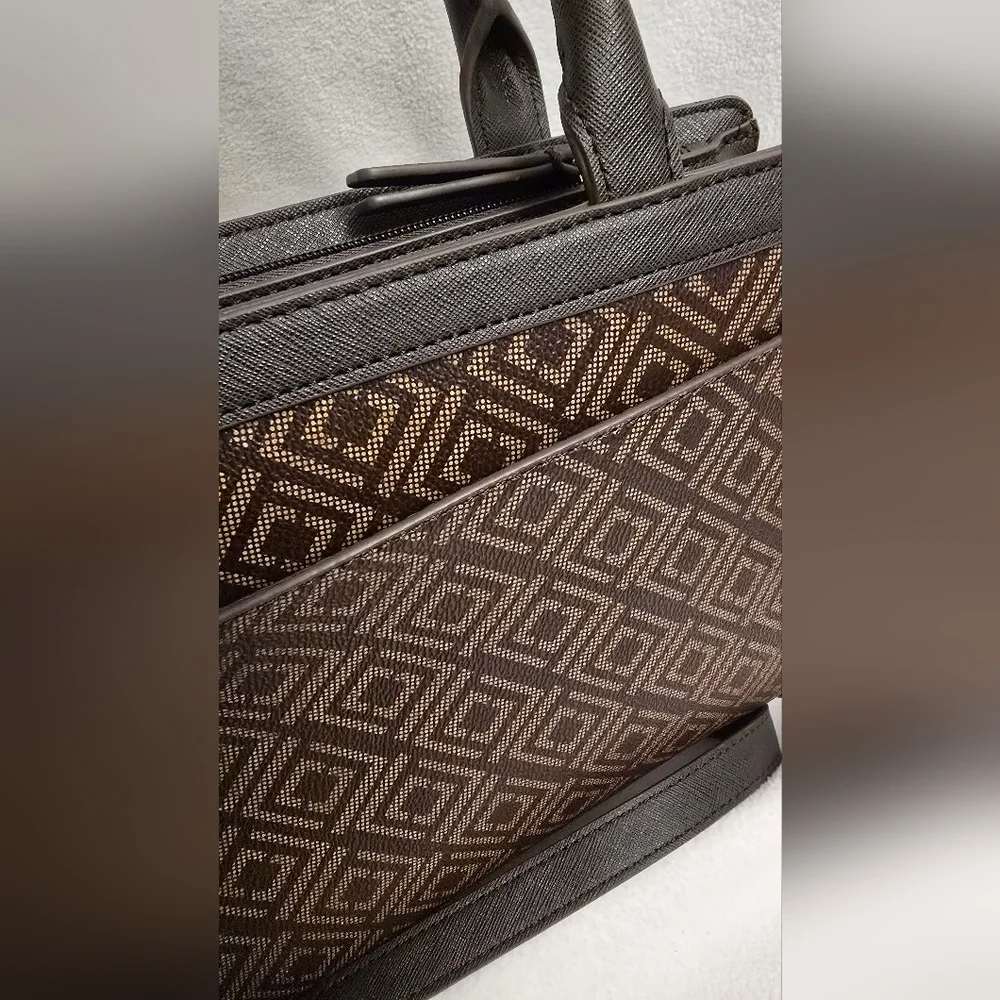Liz Claiborne Brown Tuxedo Mini Tote Bag